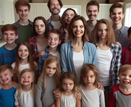 AI generated smiley family