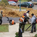 Leaf blowers in action New York 2007