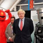 Boris Johnson at Oxbridge and Ruislip election results with Elmo and Count Binface