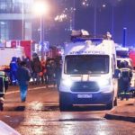 Street view of aftermath of the Crocus City Hall attack