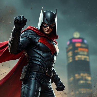AI image of Robert Jenrick as a vigilante super hero